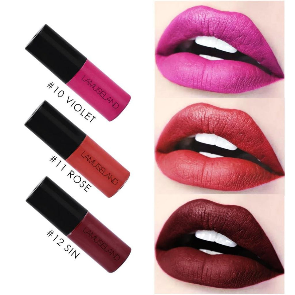 Baosity 12 Colores Mini Lápices Labiales Líquidos a Prueba de Agua de Larga Duración