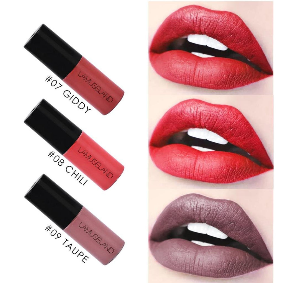 Baosity 12 Colores Mini Lápices Labiales Líquidos a Prueba de Agua de Larga Duración