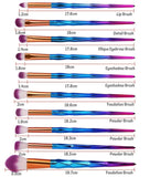 JSBelle Set de 20 Unicorn Maquillaje Pincel Cosmético Pinceles Eyeliner Sombra de ojos Blush Brushes