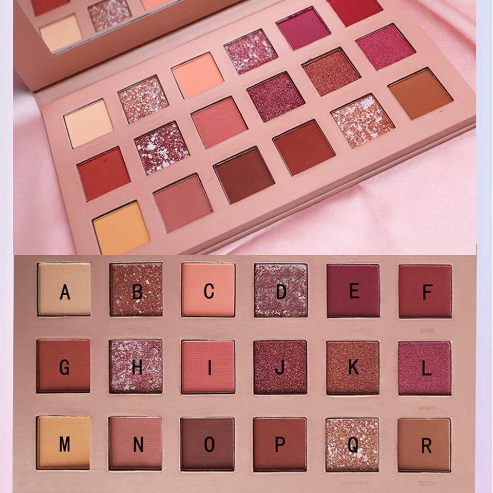 Paleta de Sombras de Ojos Cimaybo, INS Mismo Estilo 18 Colores Sombra de Ojos Maquillaje Perla Metallic Paleta de Sombras de Ojos Hacer