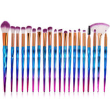 JSBelle Set de 20 Unicorn Maquillaje Pincel Cosmético Pinceles Eyeliner Sombra de ojos Blush Brushes