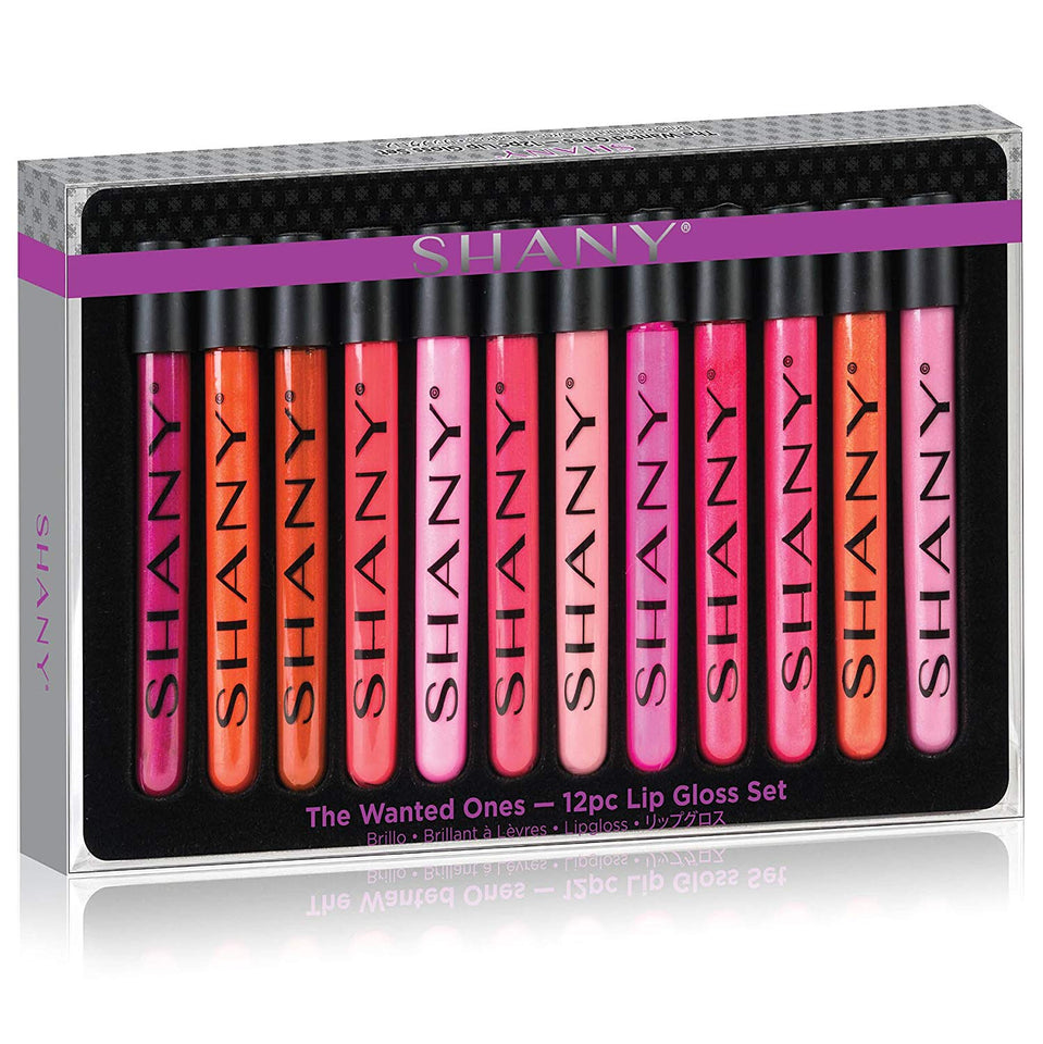 Shany The Wanted Ones - Juego de 12 brillos de labios con aloe vera y vitamina E